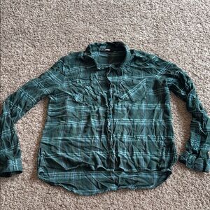 Mountain Khakis green long sleeve flannel shirt size XL